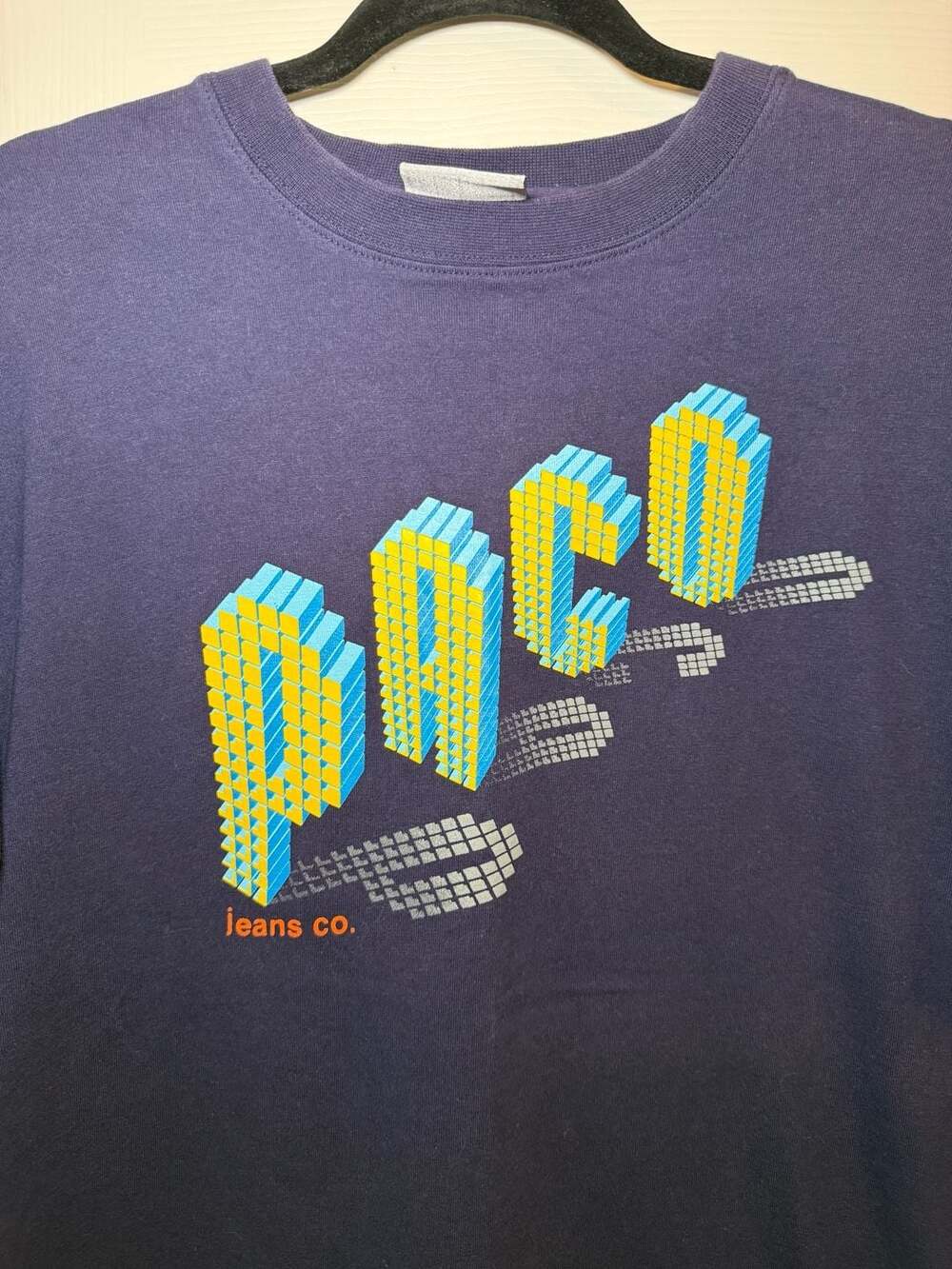 Paco Sport Graphic T-Shirt Size XL Navy Blue Block Logo Vintage